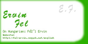 ervin fel business card